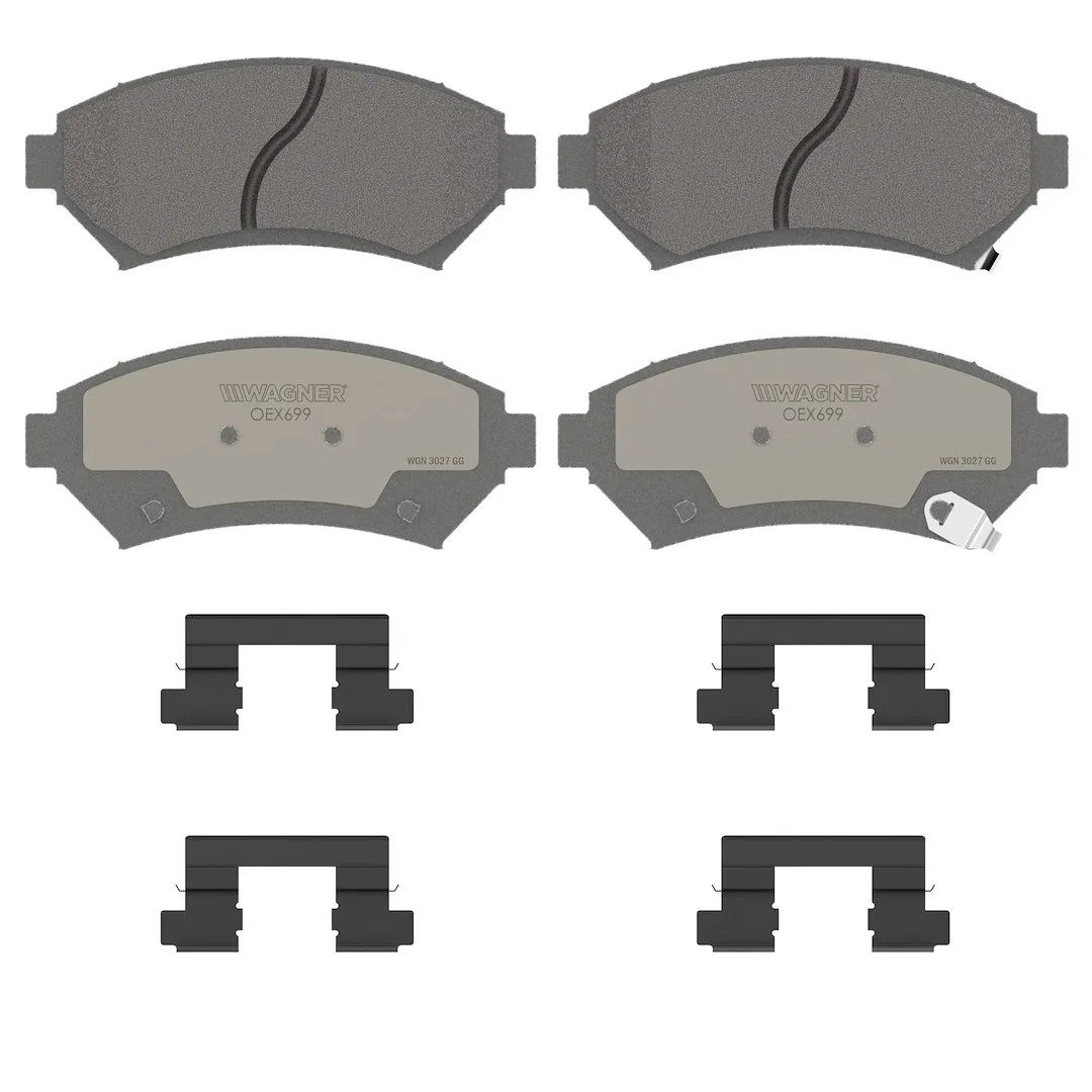 OEX699 – WAGNER BRAKE Brake Pad, FMSI Number D699-7574 Ceramic Set Of 4 With Mounting Hardware